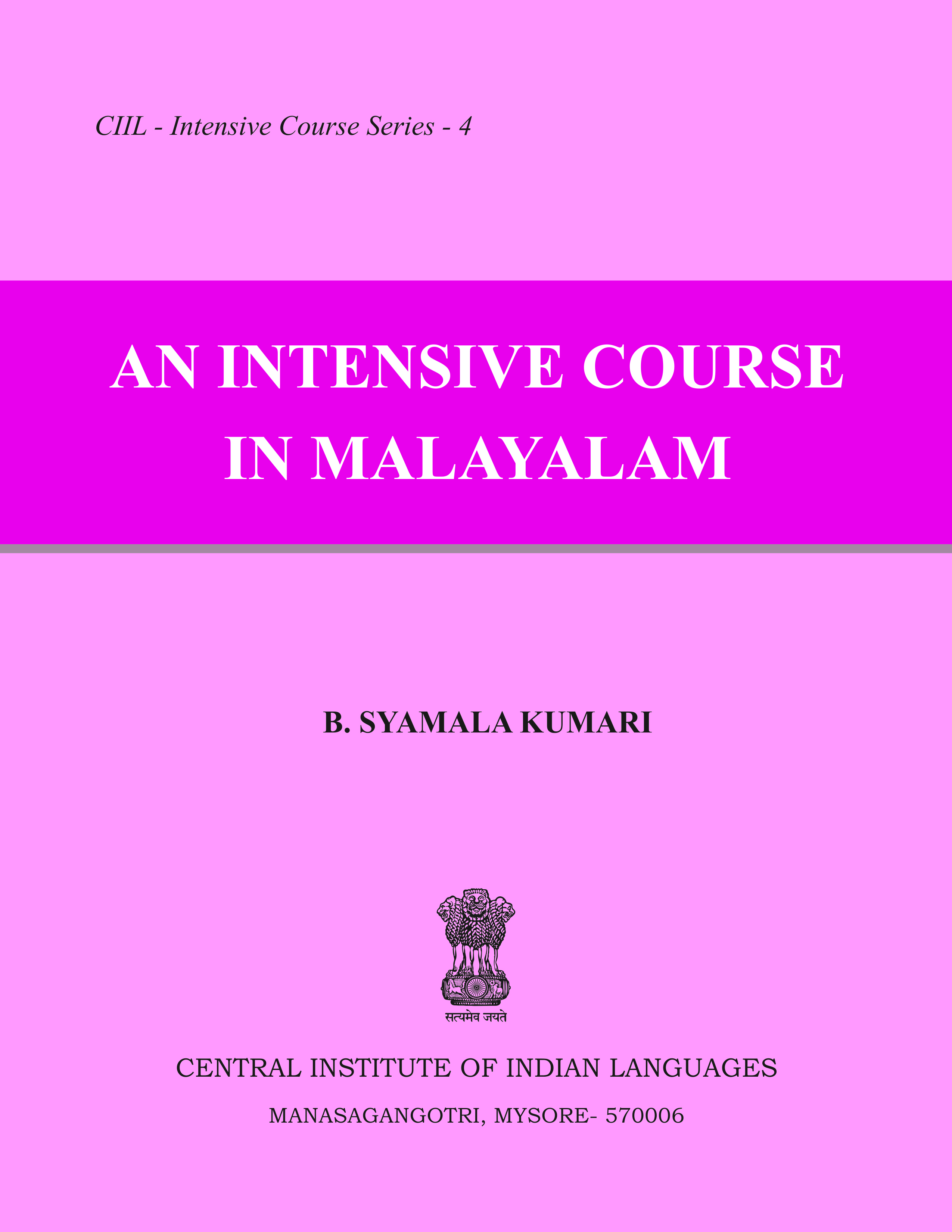 An Intensive Course in Malayalam