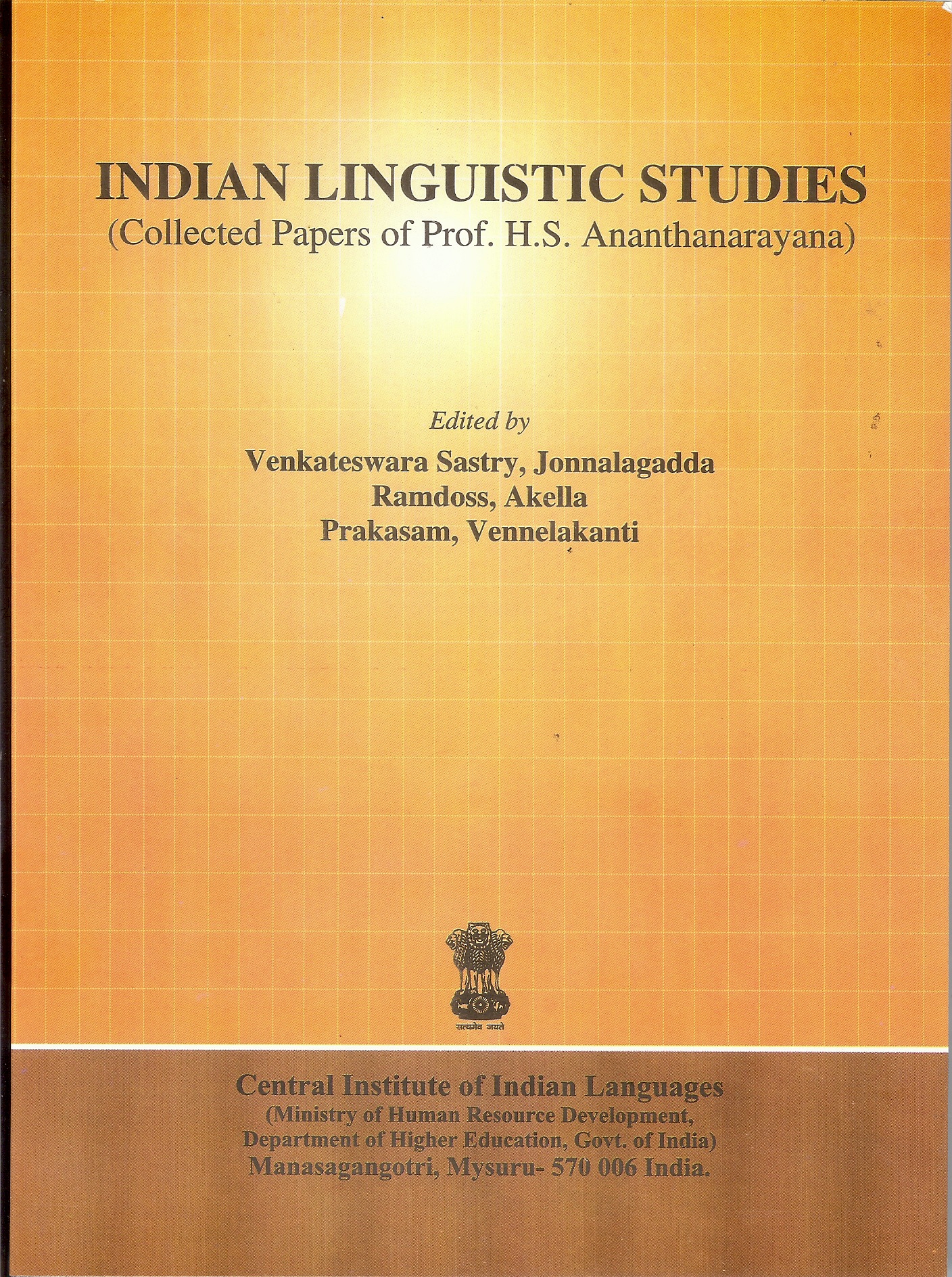 Indian Linguistic Studies