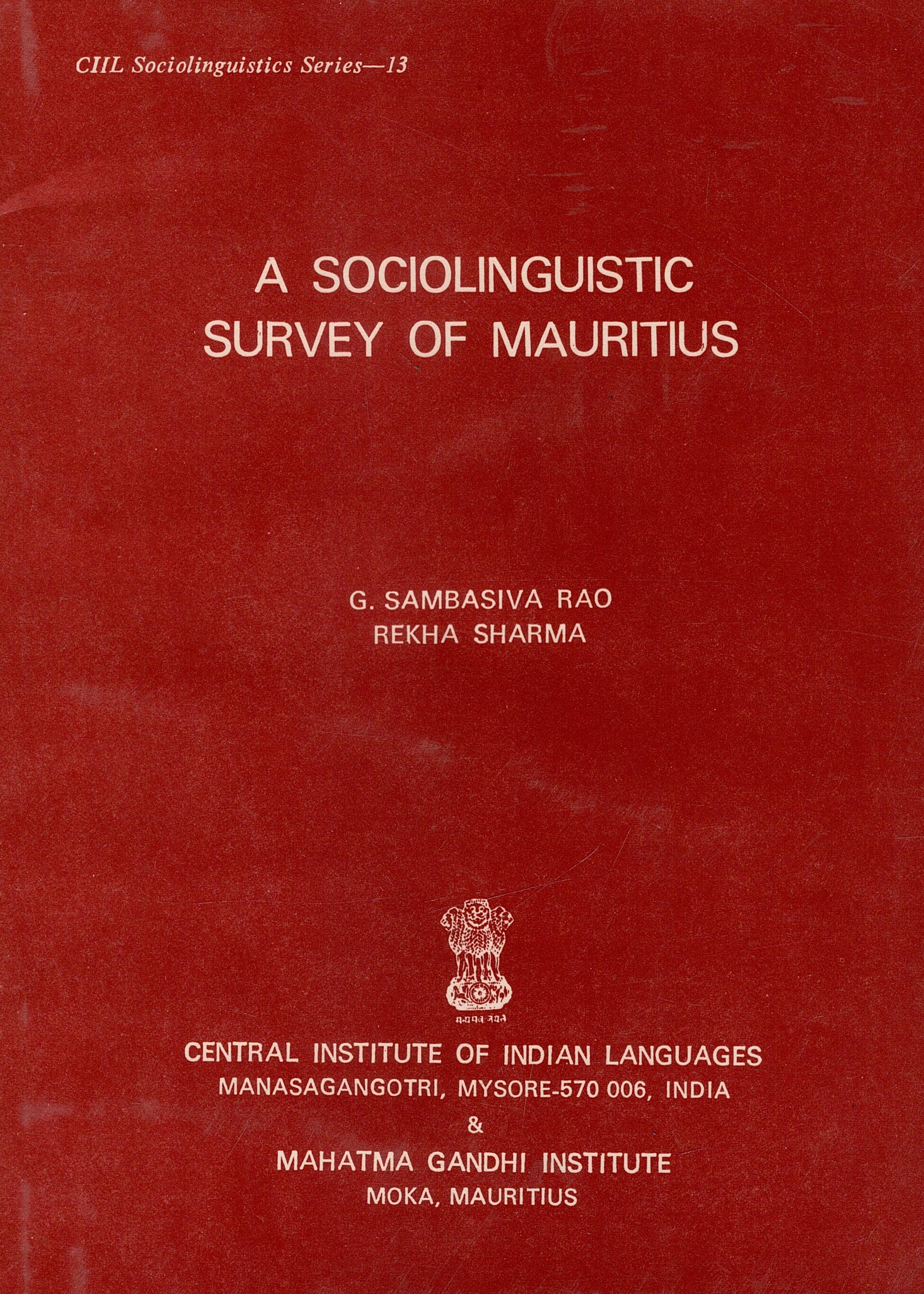 A Sociolinguistic Survey of Mauritius