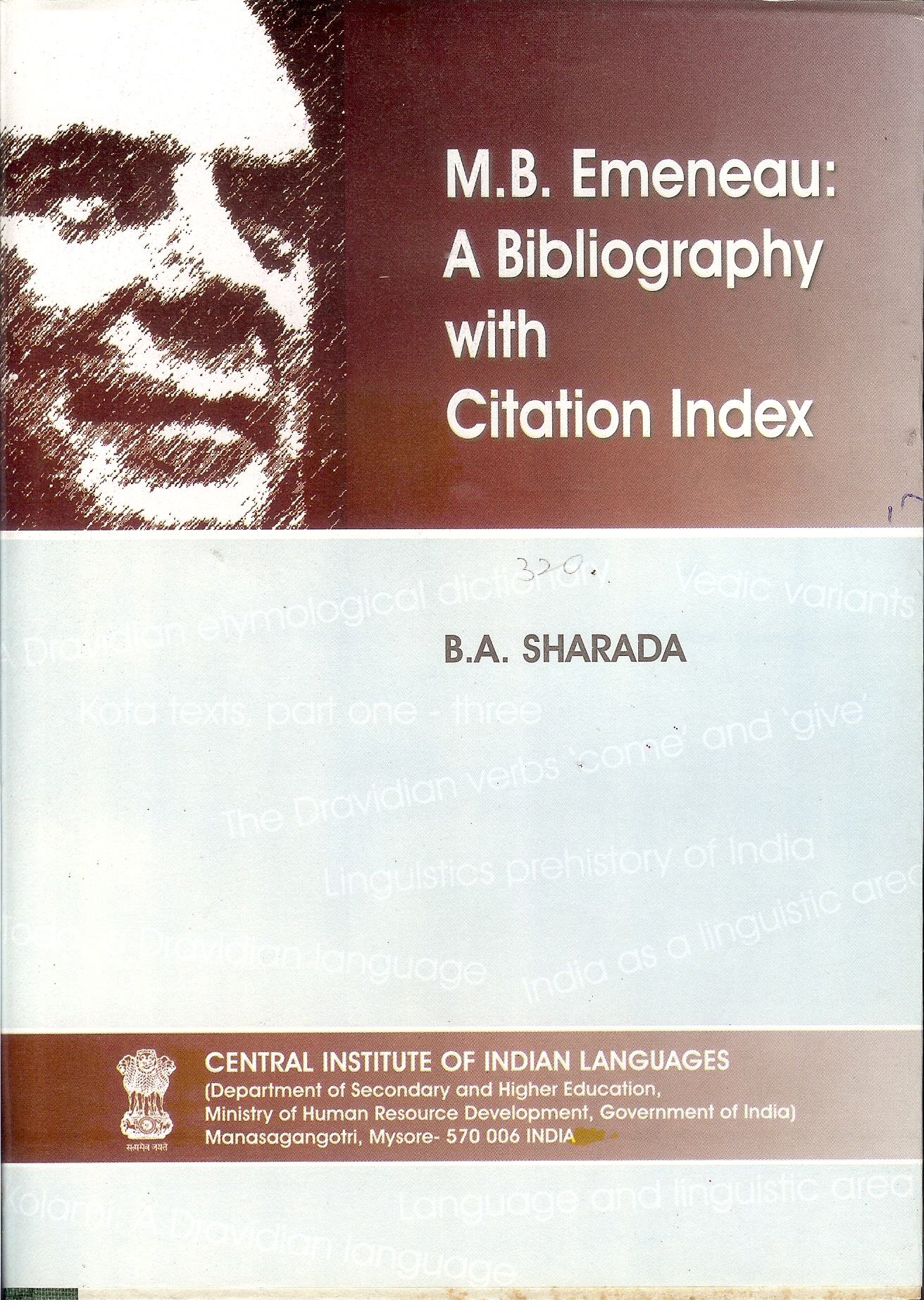 M. B. Emeneau: Bibliography with Citation Index