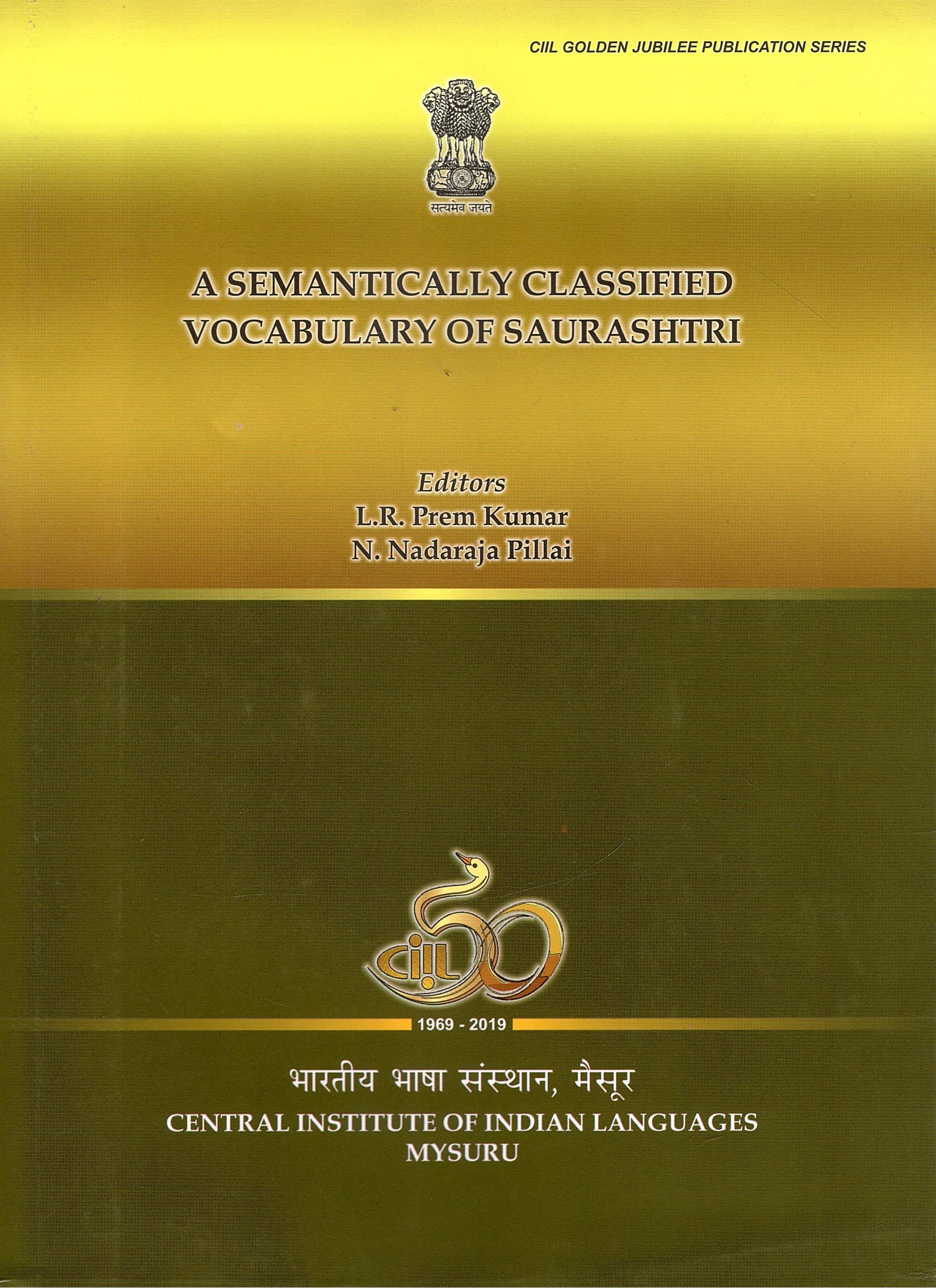 A Semantically Classified Vocabulary of Saurashtri