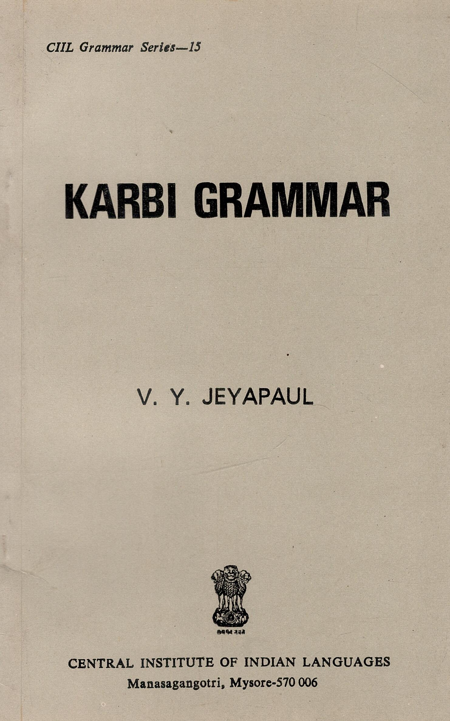 Karbi Grammar